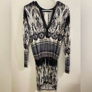 SW3 Bespoke Monochrome Long Sleeve Dress Size Small‎